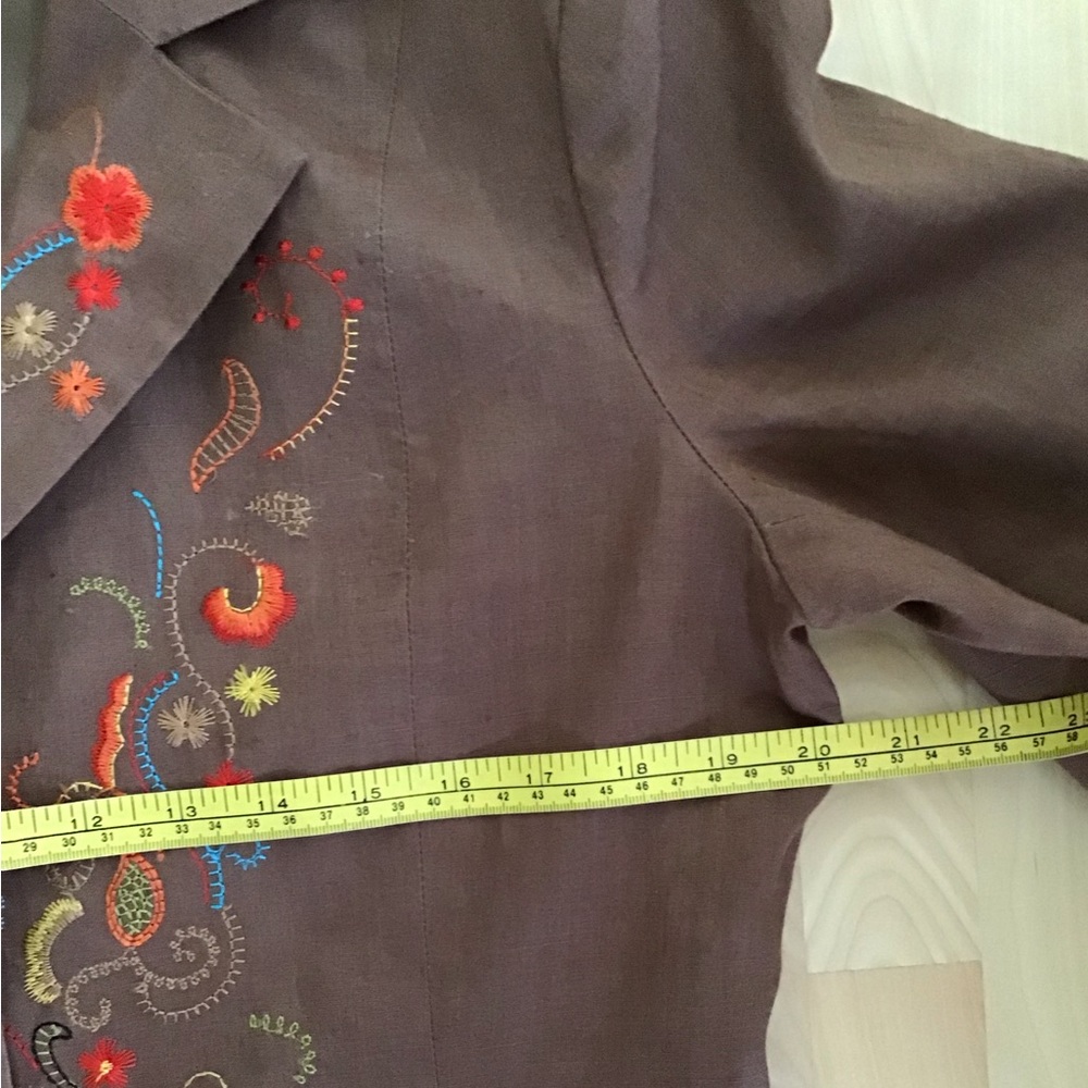 90s Unique Linen Jacket 🌸 - Picture 3 of 11